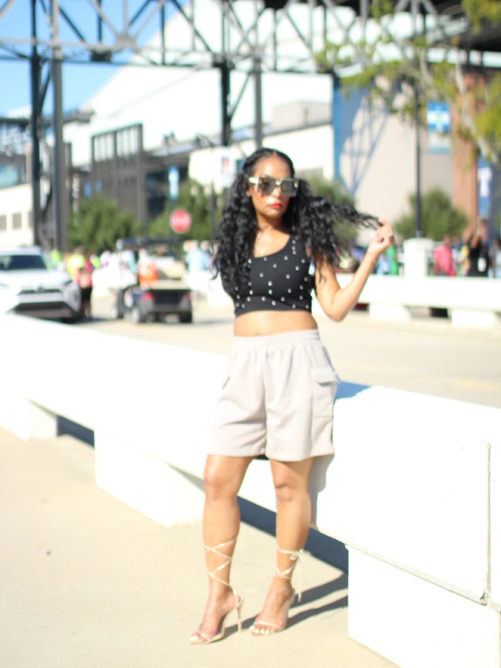 Women’s Neutral High-Waist Relaxed Shorts